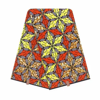 

Guaranteed Real African Cotton Wax Fabric High Quality Ankara Fabric African Print 6 yards for Party Dress Y20702-17