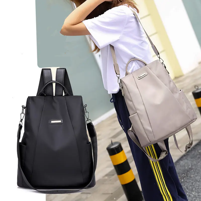 Противоугонный рюкзак женский корейский стиль Мода Стиль Повседневная мода простой большой объем Женский мягкий кожаный рюкзак