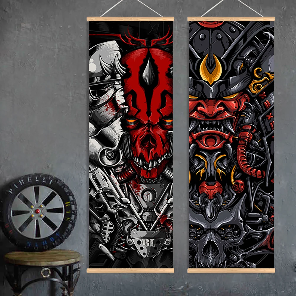 Japanese-Abstract-Poster-Canvas-Paintings-Black-Death-Industrial-Print-Scroll-Wall-Art-Pictures-Living-Room-Farmhouse