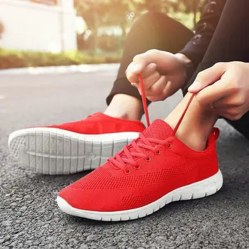 

2019 spring low running shoes new men Lace up mesh casual shoes men's lightweight breathable sports shoes Large size C32-52