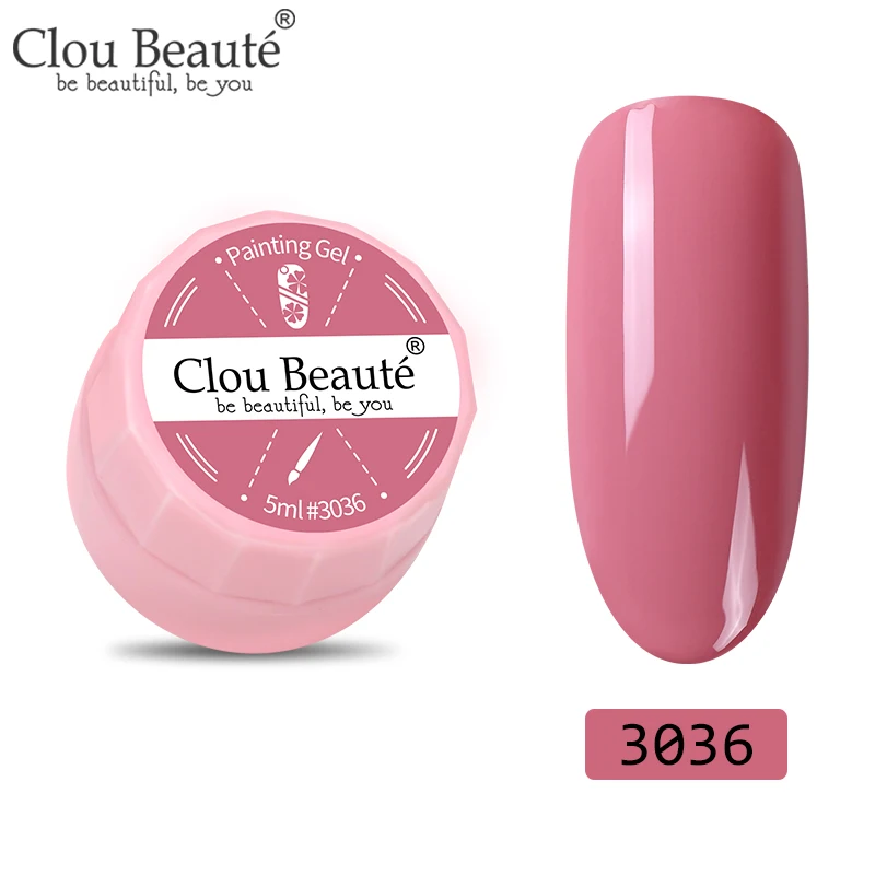 Clou Beaute paint ing Gel 72 цвета гель для ногтей краска УФ/светодиодный дизайн ногтей DIY Краска гель Лак Цвет лак краска ing 5 мл - Color: 3036