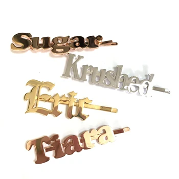 

Lateefah Custom Font &Name Word Hair Pins/Personality Letters Hairclips/ Customity Bobby Pins/Blingbling Hair Accessory Etsy