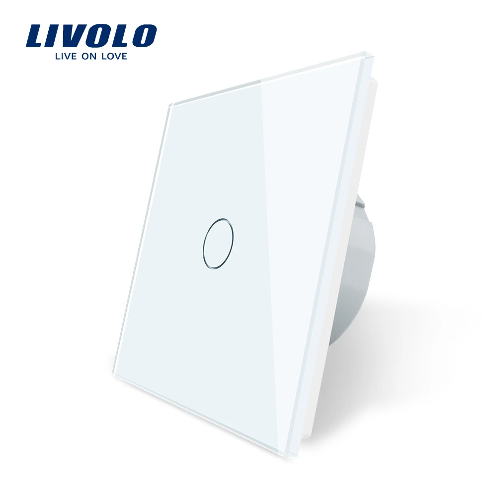 Livolo стандарт Великобритании настенный выключатель слоновая кость белый
