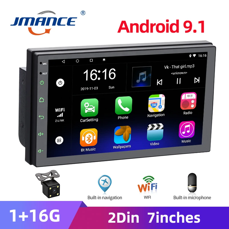 Мультимедийная Автомагнитола JMANCE мультимедийный плеер на Android с 7 &quotсенсорным