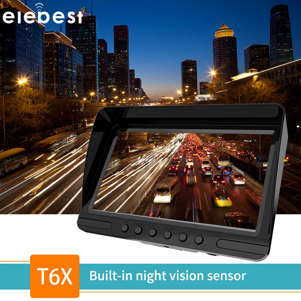 Видеорегистратор Elebest T6X камера для приборной панели 7 дюймов с функцией ночного