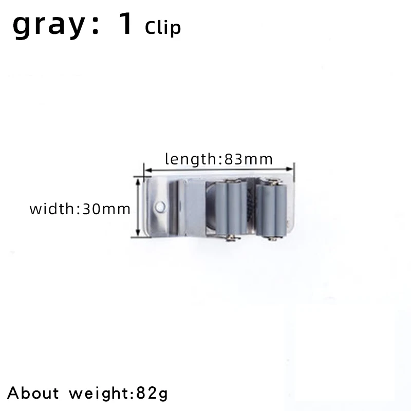 gray 1 Clip Швабра с настенным креплением Органайзер держатель щетка метла вешалка для хранения вешалок кухонный инструмент настенный органайзер аксессуар подвесные крючки для труб - Цвет: gray 1 Clip