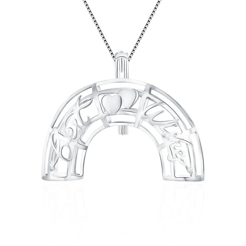 CLUCI 3pcs 925 Silver Creative Rainbow Bridge Shaped Jewelry Women