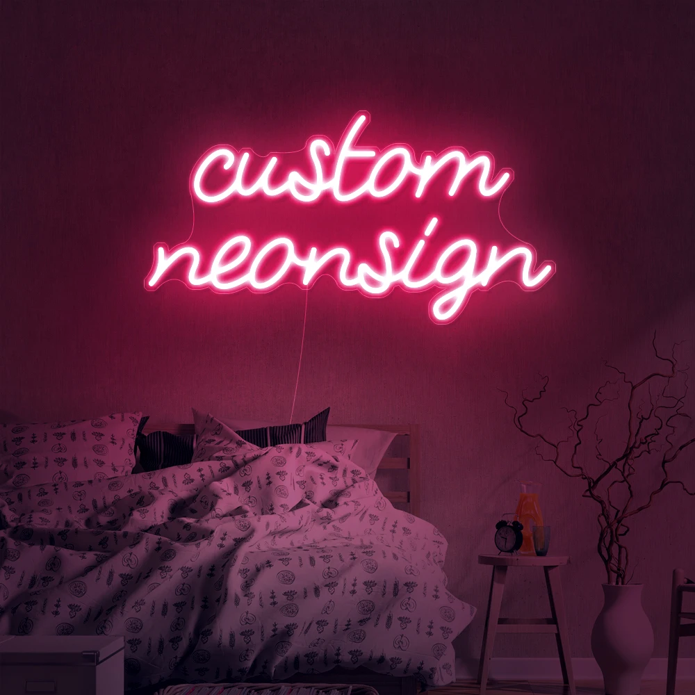 Custom Neon LED Light Signs Shop Room Wall Sign Wedding Birthday Party Decoration Led For Home Vibe | Освещение