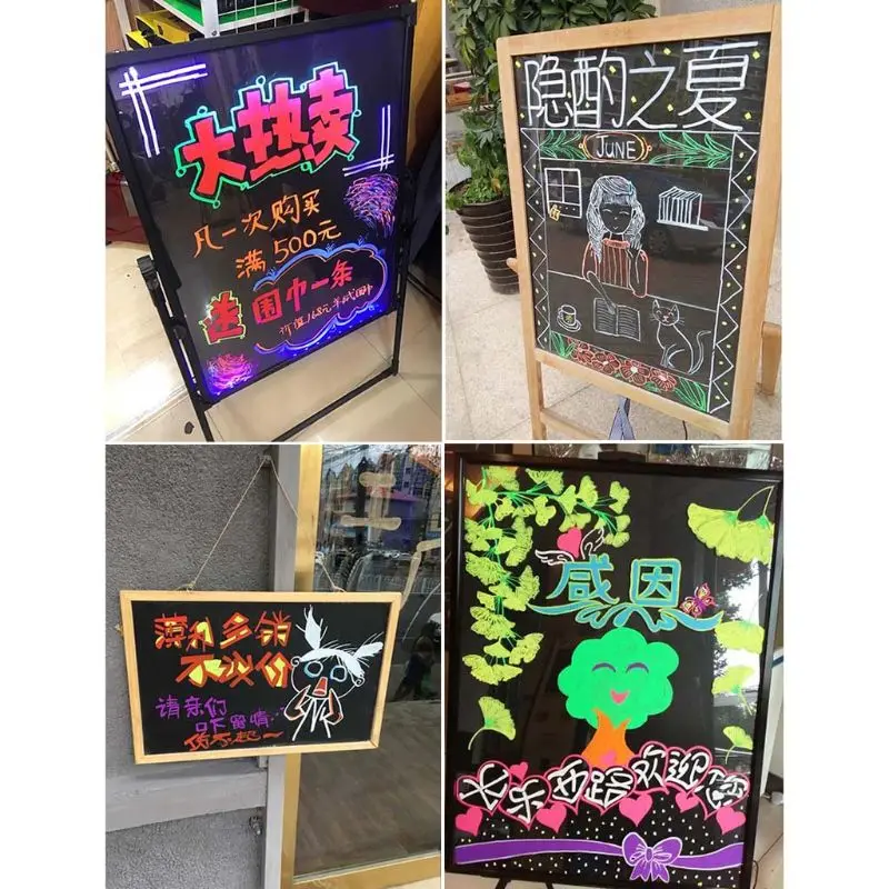 8 색 형광펜 형광 액체 분필 마커 네온 펜, LED 쓰기 보드 칠판 유리 그림 낙서 사무실 Su