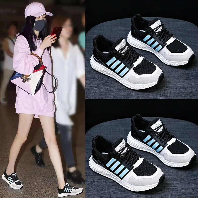 

Athletic Shoes New Style Korean-style Women's 2019 Summer Ulzzang Light Running round-Toe Versatile WOMEN'S Shoes Polyurethane I