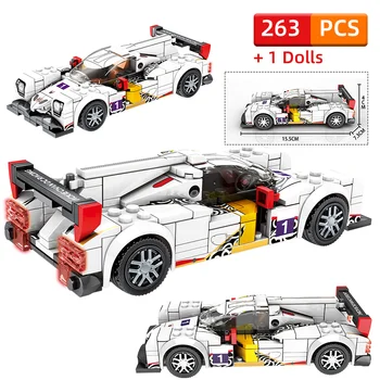 

New City Pull Back Racing Car Building Blocks Technic DC Super Vehicle MOC Creator Model Bricks Educational Toys For Children