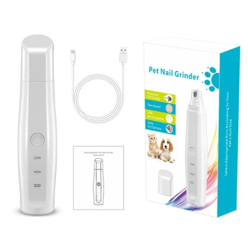

Professional Dog Nail Clipper Paws Nail Care Grinder USB Charging Cat Electric Tool File Trimmer Cut Protable Grooming Pet