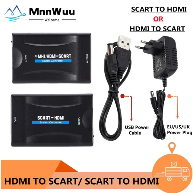 Adaptateur Péritel MHL/HDMI vers Convertisseur AV CVBS Adaptateur de Signal  CRT TV