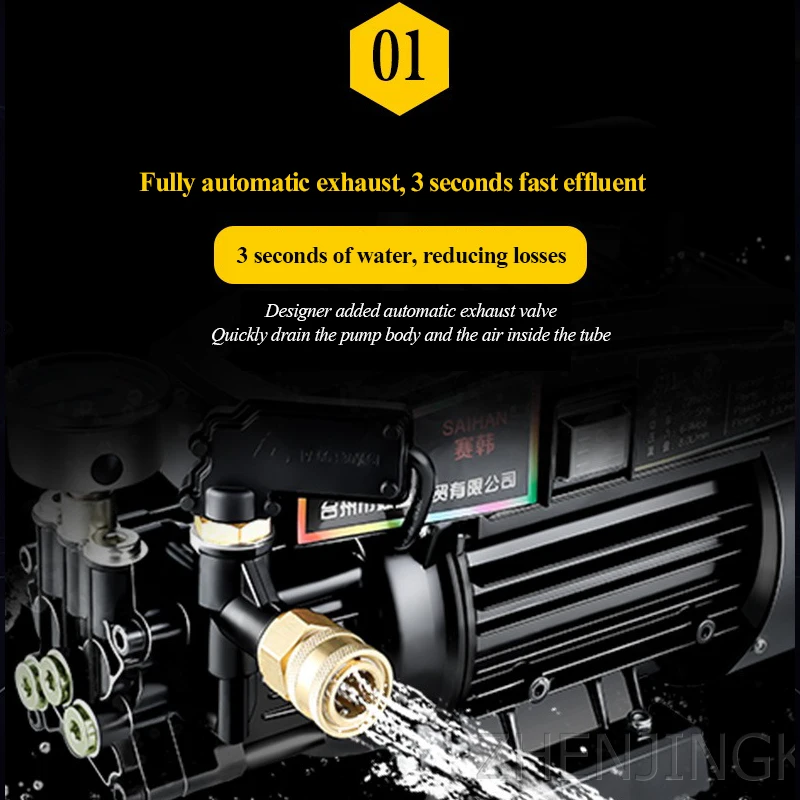  High Pressure Cleaner Ultra High Pressure Household 220v Pump Automatic Cleaning Machine Small Port
