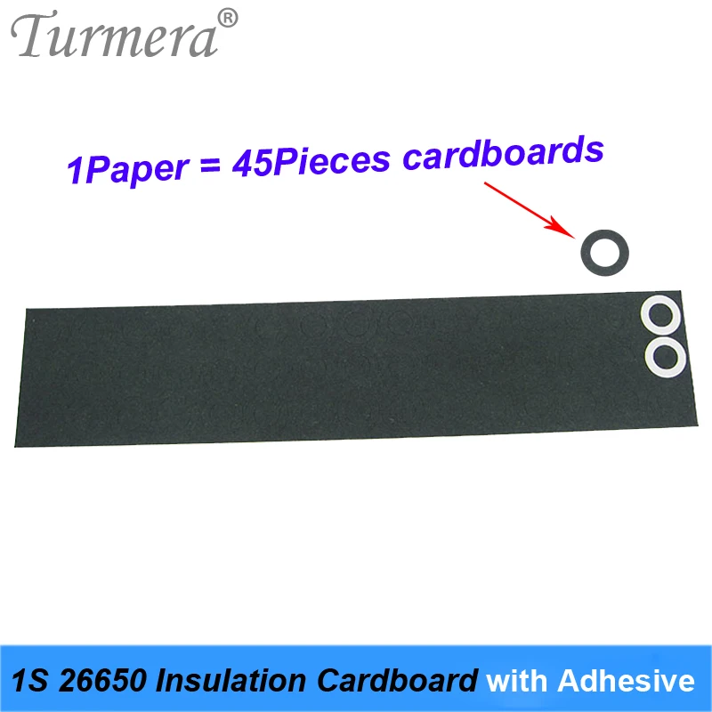 45pcs 1S 26650 Battery Insulation Gasket Barley Paper Battery Pack Cell Insulating Glue Patch Positive Electrode Insulated Pad Turmera 04