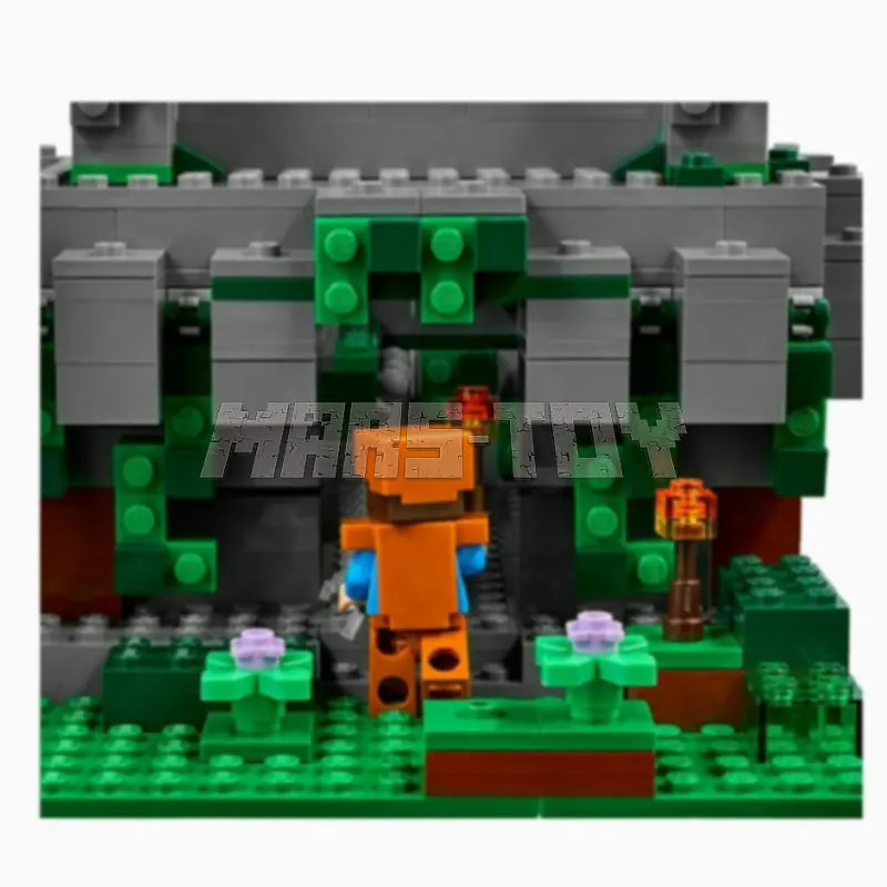 The Jungle Temple Building Block With Steve Action Figures Compatible 21132 My World Brick Set Gifts Toys The Jungle Temple Building Block With Steve Action Figures Compatible 21132 My World Brick Set Gifts Toys