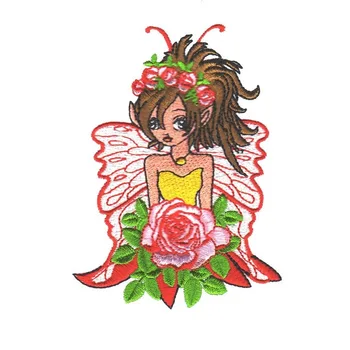

10pcs/lot Butterfly Embroidery Patch Fairy Girl Flower Backpack Clothing Decoration Accessories Diy Iron Heat Transfer Applique