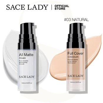 

SACE LADY Face Base Make Up Set Primer Full Cover Liquid Matte Concealer Corrector Waterproof Makeup 6ml Cosmetic Wholesale