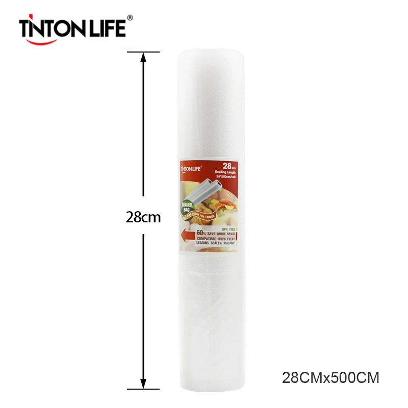TINTON LIFE 28 cm x 500 cm/rollo Bolsas de almacenamiento Bolsas de conserva de alimentos