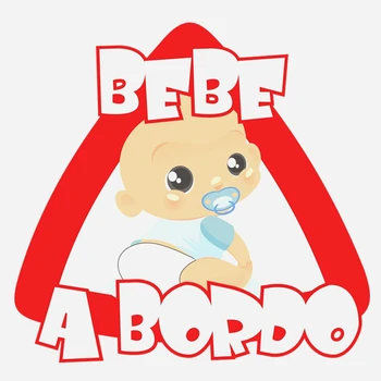 

Funny Car Sticker Lovely Baby on Board In Spanish and Decals for Volkswagen Waterproof Sunscreen Cover Scratch,15cm*14cm