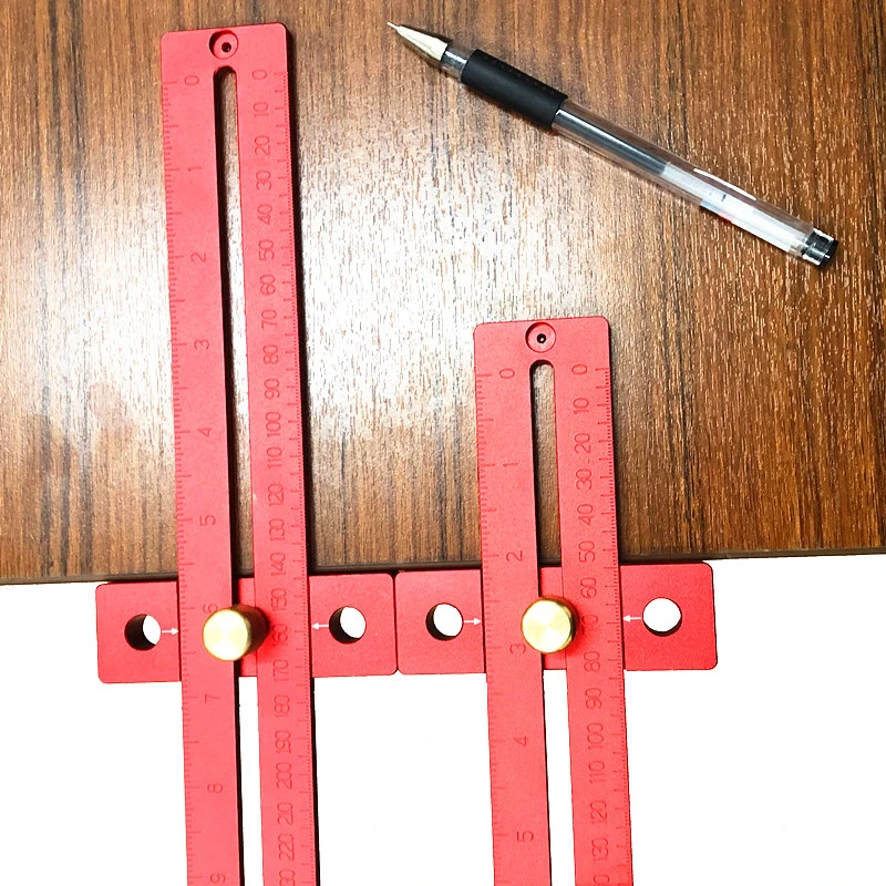 NEW POCKET T-SQUARES Measuring Woodworking T-Type Scribe Mark Measurement Ruler