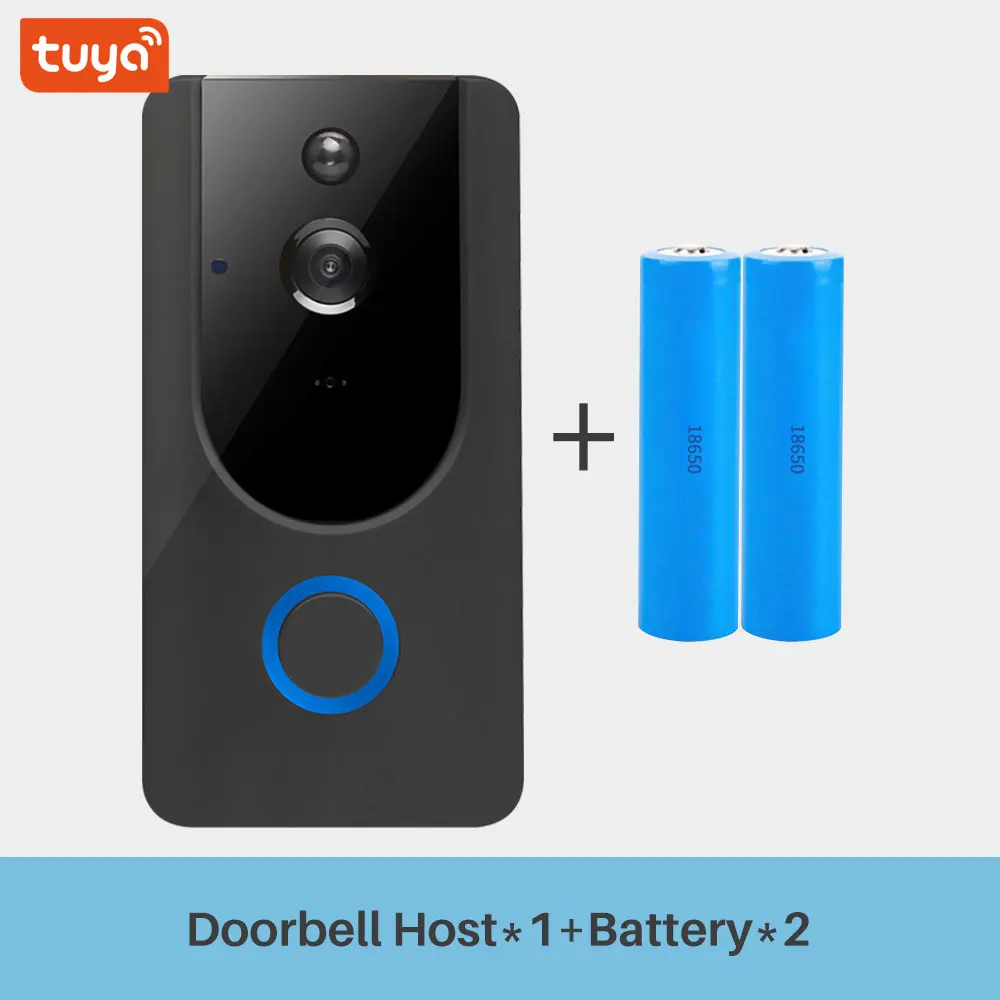 Option 3 Tuya 1080P умный видео дверной звонок WiFi беспроводной видеодомофон дверной звонок двухсторонний аудио пульт дистанционного записи домашний монитор безопасности - Цвет: Option 3