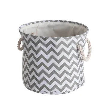 

Round Thicken Dirty Clothes Laundry Storage Basket With Handle Kids Toy Snack Organizer Magazine Nursery Dormitory Hamper