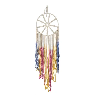 

Macrame Tapestry Wall Hanging Rope Weaving Colorful Handmade Hanging Net Tapestry Charm Mandala Boho Decor for Home