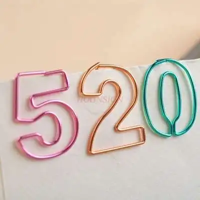 

10pcs Colored Metal Digital Paper Clips Paper Clip Paper Clip