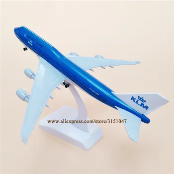 

NEW 20cm Metal Plane Model Netherland Air KLM Airlines Boeing B747-400 Airplane Model w Stand Aircraft Gift