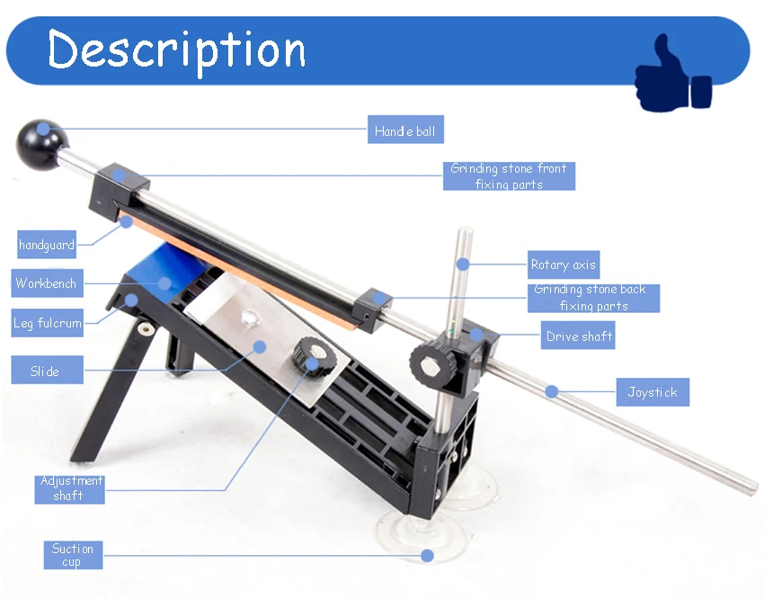 Кухонный нож точилка с фиксированным углом набор универсальные заточки инструменты всасывание грибообразное основание для шлифовки ножей машина с 4 жерстями