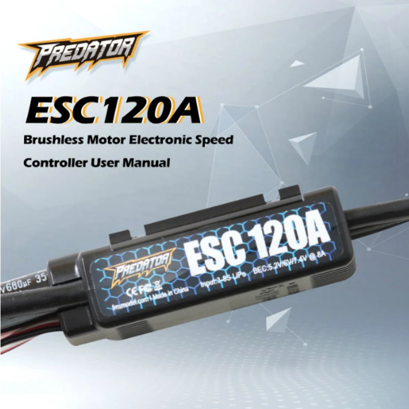 RC Airplane Drone Helicopter ESC 120A with 10A UBEC Speed Controller Brushless Support 2s 4S 6S Model Plane Spare Part Predator