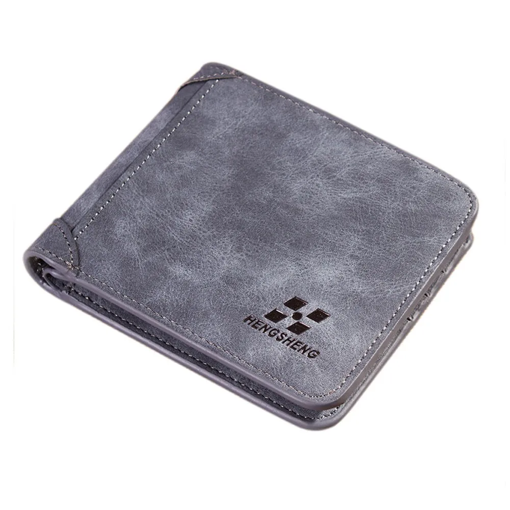 Billetera Hombre мужской кошелек мужской кожаный ID держатель для кредитных карт клатч портмоне кошелек матовый короткий кошелек портфель#19