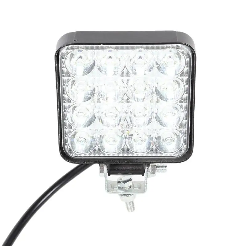 16LED Рабочая Лампа 48 Вт 2880LM 6500K супер энергосберегающая высокая яркость Длительный срок службы IP67 водонепроницаемый квадратный автомобильный мини-прожектор