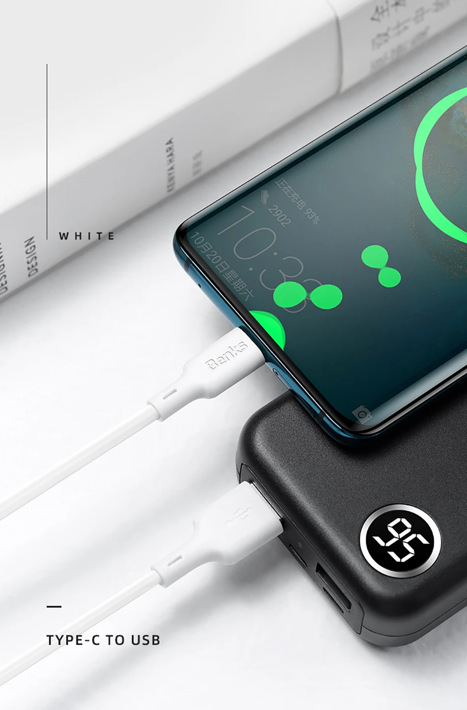 Benks 5A USB кабель для быстрой зарядки type-C для huawei mate 20 30 Pro P20 Lite samsung Xiaomi QC3.0 USB C шнур для быстрой зарядки данных