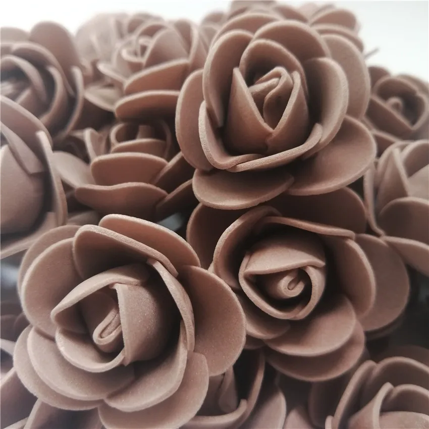 500pcs brown rose Подарок на день Святого Валентина, 38 см, Лидер продаж, мыло в виде собаки и утки, розовая пена, цветок для свадьбы, Подарок на годовщину, креативный подарок, сделай сам - Цвет: 500pcs brown rose