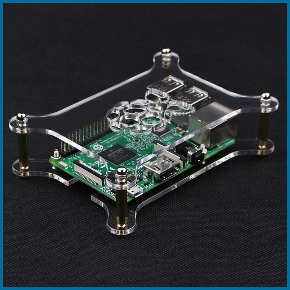 Прозрачный Акриловый чехол S ROBOTRaspberry Pi 4 корпус с логотипом совместимый Raspberry 3B