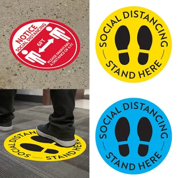 

PVC Social Distancing Floor Decals Safety Floor Sign Sticker Maintain 6 Foot Distance Anti-Slip Commercial Grade