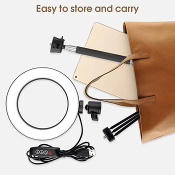 

USB charger New Selfie Ring Light Flash Led Camera Phone Photography with Tripod Enhancing Photography for Smartphone Studio