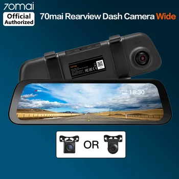 

70mai Rearview Dash Cam Wide 70 mai Car Camera Recorder Front and Rear Android Mirror DVR Wifi Full HD 1920*1080 Vidio Recorder