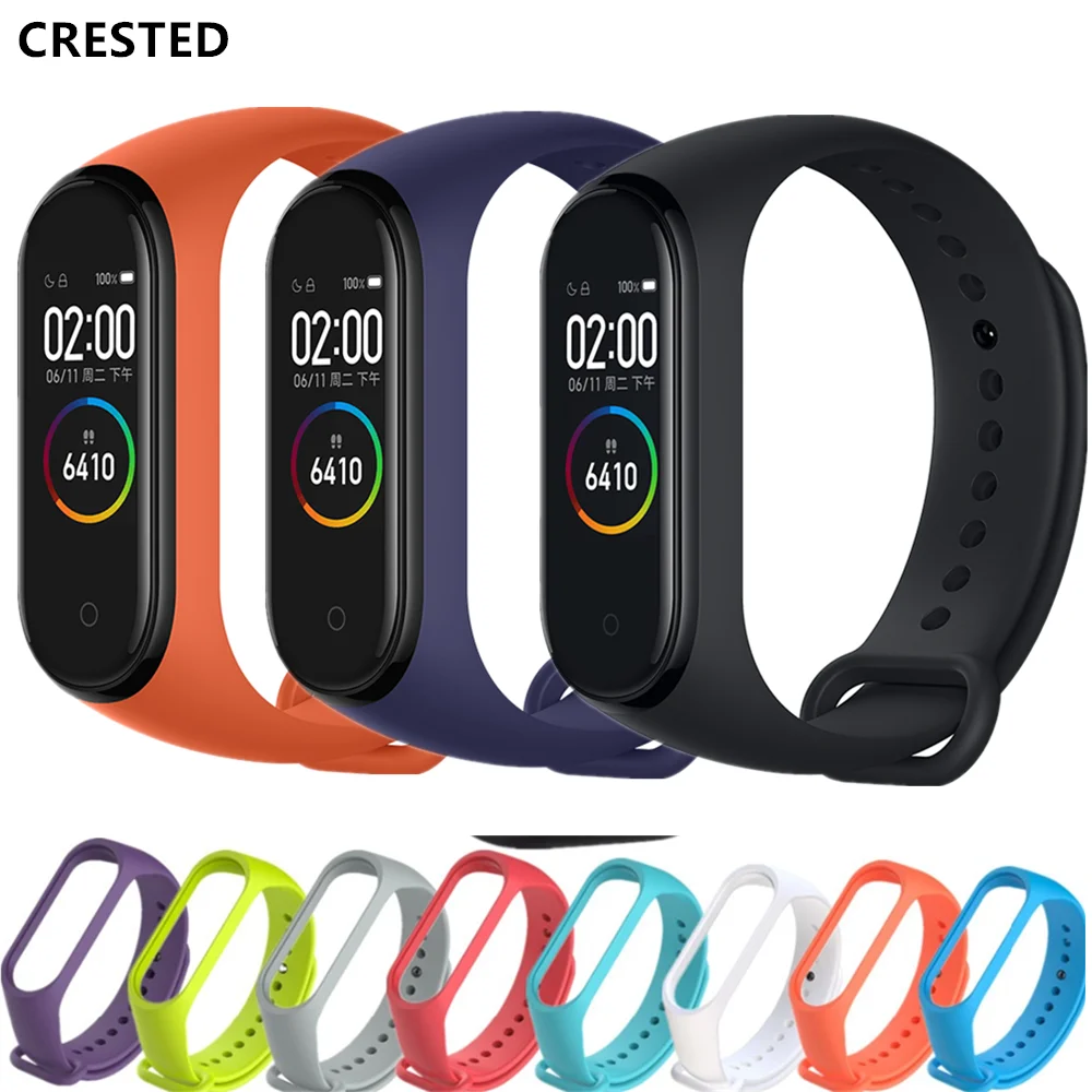 

Silicone Mi Band 5 4 strap For Xiaomi Mi Band 3 Bracelet strap correa wristband reloj xiaomi Mi band 3 kordon watchBand