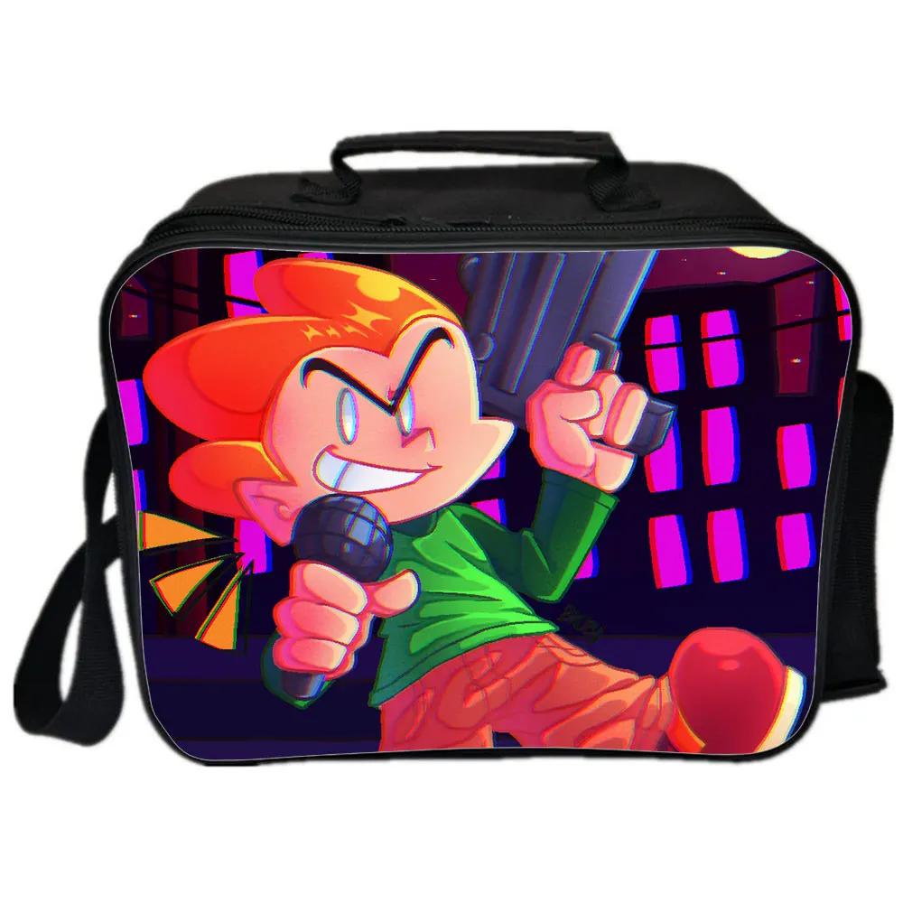 Friday Night Funkin Backpack Camping Shoulder Bag Anime Picnic Bag Handbags Portable Lunch Bags For Women