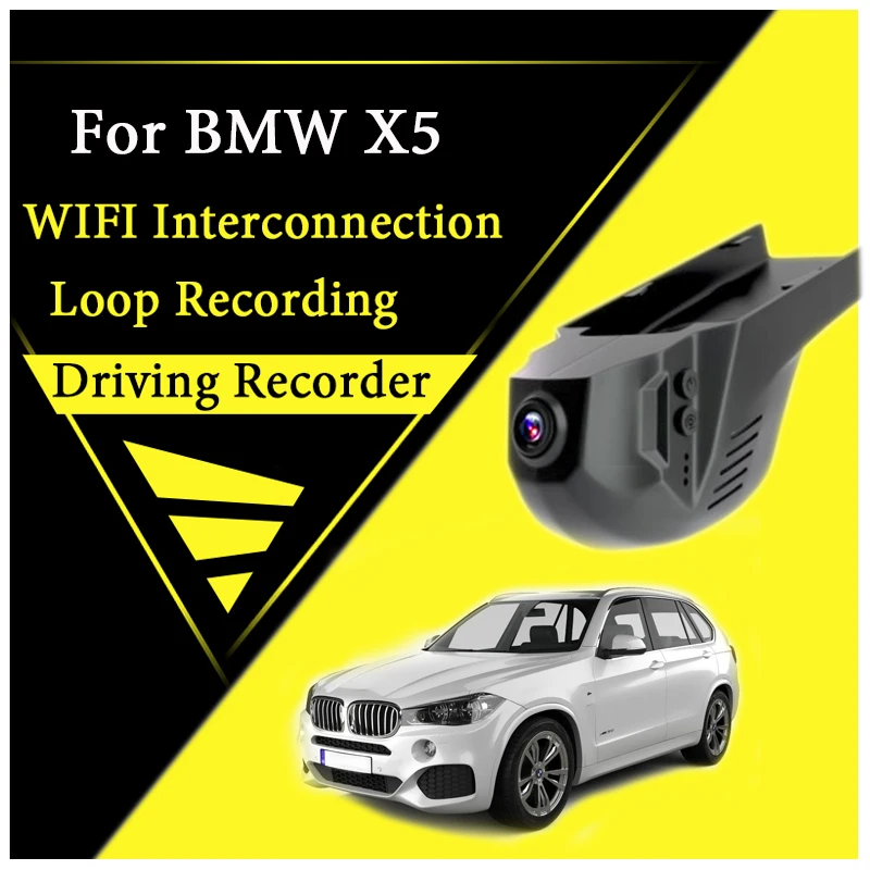 Автомобильный видеорегистратор с Wi-Fi и функцией записи дороги для BMW X5 F15 F85 2013 ~ 2018