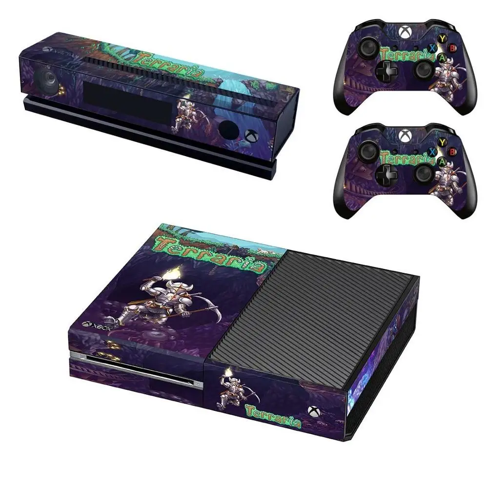 

Terraria Stickers For Xbox one Skin Vinly Decals Sticker Pegatinas For Xbox one console Kinect Two controller Skins