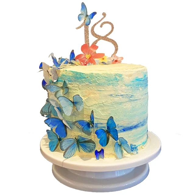 bolo borboleta Azul  Cake, Spring cake, Cupcake cakes