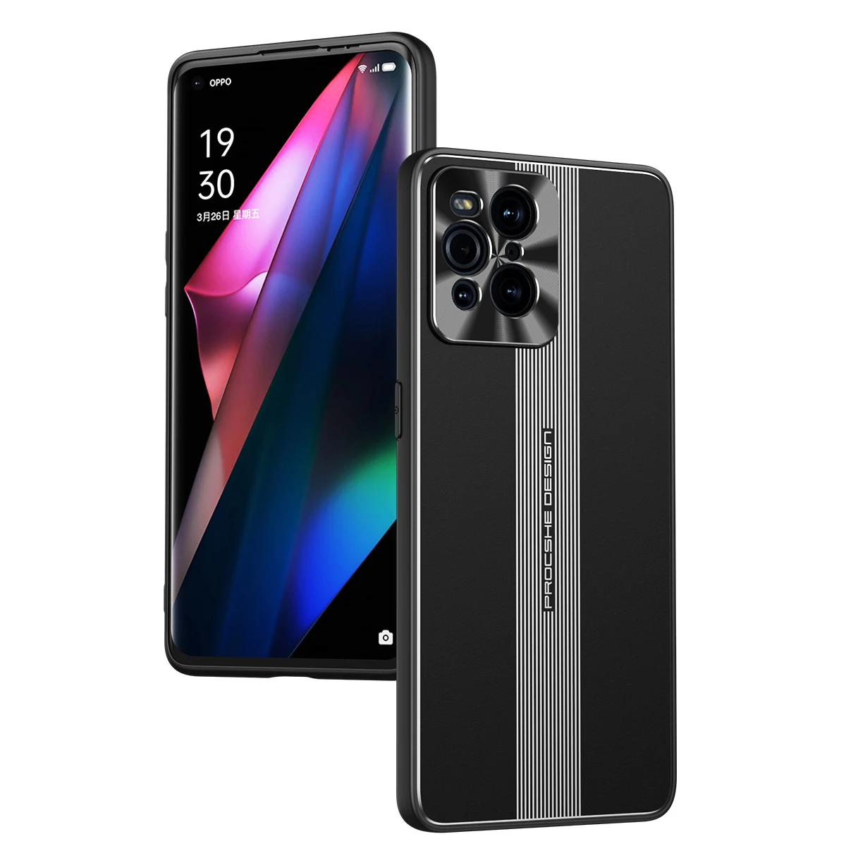 Funda de silicona con protección de cámara para OPPO Find X3 Pro, carcasa  trasera de Metal a prueba de golpes, soporte de lujo para coche - AliExpress