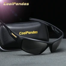 CoolPandas модные спортивные очки, солнцезащитные очки, поляризованные мужские ветрозащитные очки для вождения, зеркальные антибликовые очки с вогнуто-выпуклыми линзами de soleil