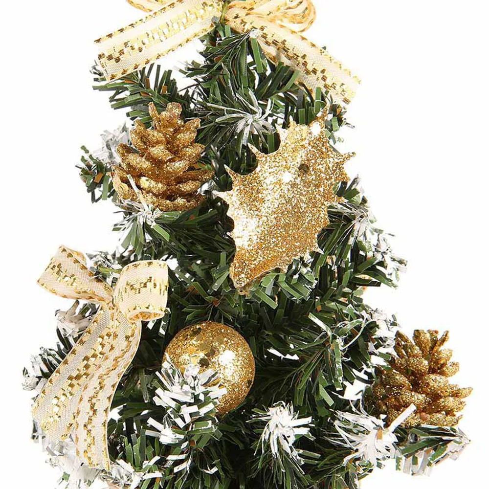 Искусственные настольные мини украшения для рождественской елки, праздничные миниатюрные рождественские елки, рождественские украшения, дерево для дома 20 см