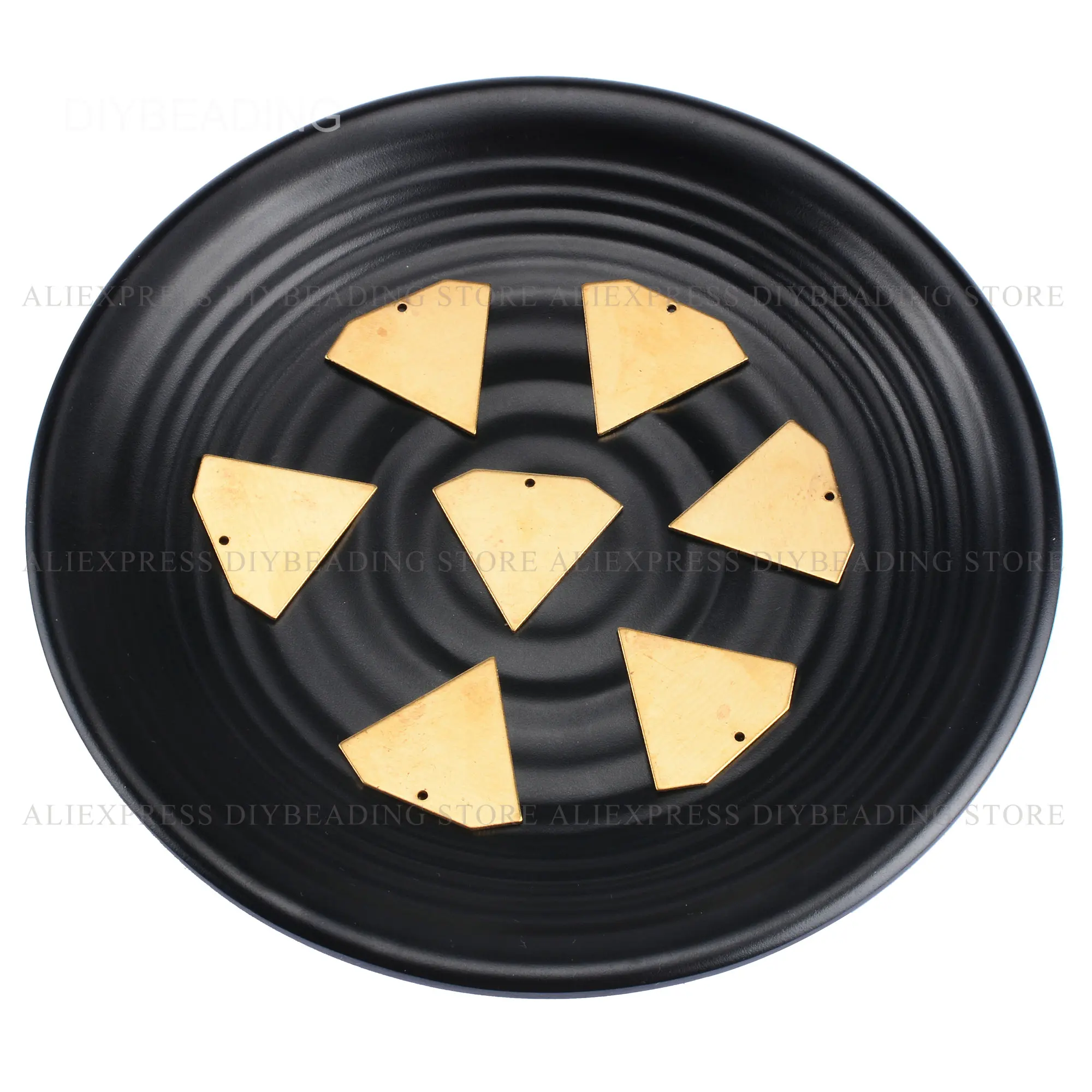 

10-500 Pcs Brass Stamping Tags Component for Making Jewelry Diamond Cut Triangle Geometric Charm Blank Metal Material Wholesale