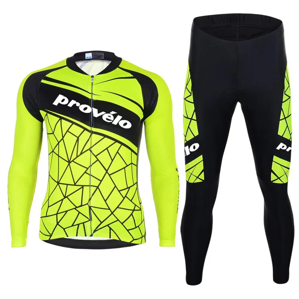 Winter Thermal Fleece Men's Cycling Jersey Set Mountain Bike Bicycle Uniform Long Sleeve Cycling Clothing Road Bicycle Warm Sets